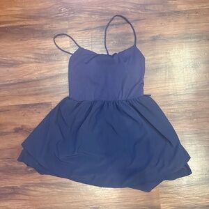 HALARA Backless Lace Up High-Low Flow Mini Dress